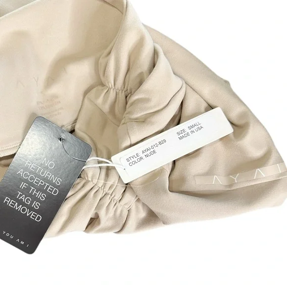 ARE YOU AM I Calla Shorts, Nude, Small